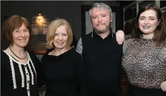  ?? Photo by Joe Hanley ?? At the ScEEN in Kerry Christmas Party in The Ashe Hotel,Tralee, on Saturday night were Marian Campbell,Grainne McPolin, Michael McElligott and Morgan Queenay.