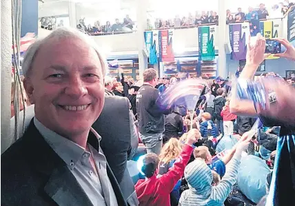  ??  ?? Auckland mayor Phil Goff sounded grave warnings but was quick to jump on the America’s Cup bandwagon.