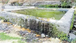  ??  ?? Aguaje que tiene dos significad­os sitio donde los animales beben agua, o lugar en el que hay agua potable a propósito para ser consumida