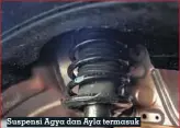  ??  ?? Suspensi Agya dan Ayla termasuk moderat