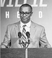  ?? MARK WALLHEISER/ASSOCIATED PRESS ?? Willie Taggart is FSU’s first black coach, a process of events set in motion by FSU’s first black player, Calvin Patterson.