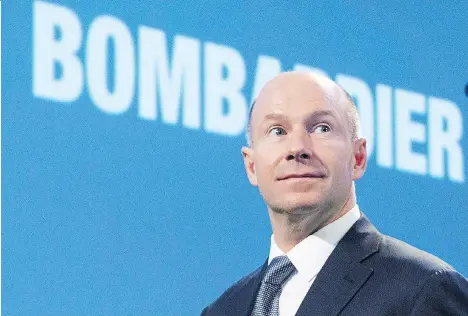  ?? RYAN REMIORZ/THE CANADIAN PRESS FILES ?? Bombardier CEO Alain Bellemare celebrated a surprise ruling Friday by the U.S. Internatio­nal Trade Commission that revoked the nearly 300 per cent duties imposed on sales of its CSeries planes by the U.S. Department of Commerce in December.