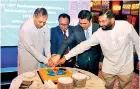  ??  ?? From left: Minister M.H.A. Haleem, Speaker Karu Jayasuriya, Afghan Ambassador M. Ashraf Haidari and Minister Daya Gamage at the Afghanista­n National Day ceremony