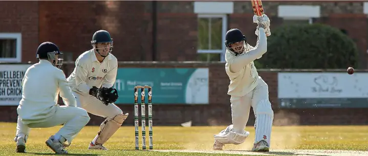  ?? Peter Rogan ?? Rob Rankin on his way to 59 for Ormskirk in their clash against Wallasey on the opening day of the Liverpool Love Lane Competitio­n season. See page 31