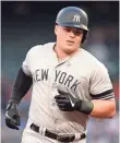  ?? GARY A. VASQUEZ/USA TODAY SPORTS ?? Luke Voit has hit 23 home runs in 72 games for the Yankees since last year’s trade.