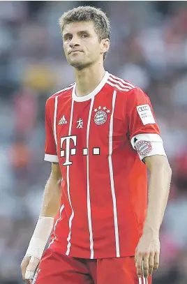  ?? Picture: Getty Images ?? BIT-PART PLAYER. Thomas Mueller has revealed that he is not happy at Bayern Munich.