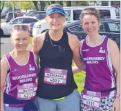  ?? ?? Davena Flynn, Marianne Blackwell and Noelle O’Brien ran the Great Limerick Run half marathon last Sunday morning.