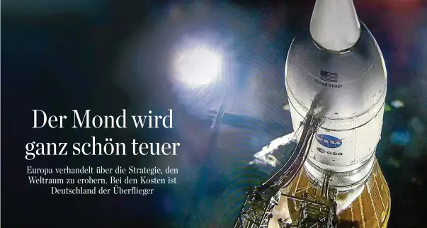  ?? HUCHOT-BOISSIER PATRICIA/ABACA / PA ?? Im Rahmen des Artemis-Programms schickten die USA gerade die Sonde Orion mit einer Rakete Richtung Mond.