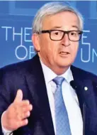  ??  ?? Jibe: Mr Juncker yesterday