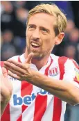  ??  ?? Mame Diouf, Charlie Adam and Peter Crouch have found game time limited.