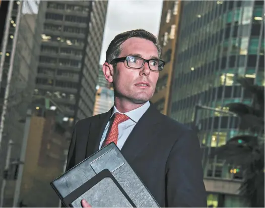  ?? Nine / Steven Siewert ?? The premier of NSW, Dominic Perrottet, delivering the state budget as treasurer in 2019. His tenure will likely be defined by his economic zeal.