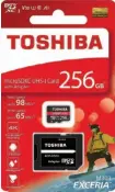  ??  ?? Confused? This Toshiba microsd card carries speed markings for V30, U3, and Class 10.