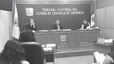  ??  ?? Sesión. El Tribunal dio a Juan Antonio García Villa una diputación local en la próxima legislatur­a.