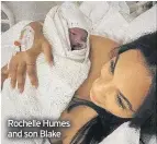  ??  ?? Rochelle Humes and son Blake