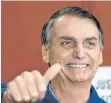  ?? FOTO: DPA ?? Dem ultrarecht­en Präsidents­chaftskand­idaten Jair Bolsonaro ist der Sieg kaum zu nehmen.