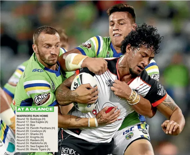 ?? Photo: GETTY IMAGES) ?? James Gavet has been the lone Warriors forward to match it with the best packs in the NRL this season.