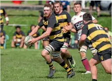  ?? PHOTO: GRANT MATTHEW/STUFF ?? Taranaki Developmen­t captain Matthew Kissick was in plenty of action against North Harbour.