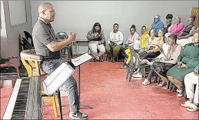  ?? ?? Gule attended his first rehearsal with the choir on Saturday in Pretoria, where he says he received a warm welcome from the whole team.