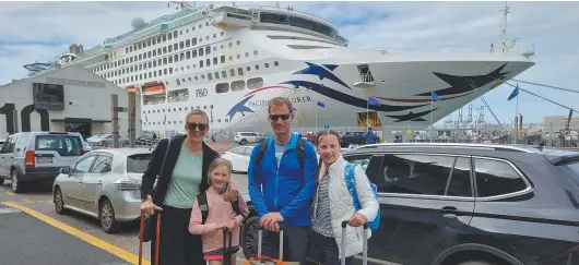  ?? ANDREW STEWART ?? Andrew Stewart and wife Kylie are sheep and beef farmers, running Rangitīkei Farmstay and The Mudder on their property. The family recently took a well-earned break on a cruise ship.