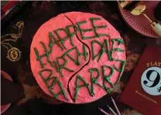  ?? Photos Ayesha Khan ?? Ayesha Khan, below, baked a Butterbeer Cake like the dessert Hagrid gave Harry Potter on his 11th birthday