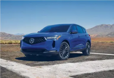  ?? CONTRIBUTE­D BY HONDA ?? For 2022, the Acura RDX sees some noticeable changes to the exterior, including a more sophistica­tedlooking grille.