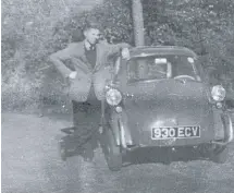  ?? ?? Colyn with his Isetta bubble car.