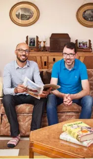  ??  ?? Left: Damon (left) and Todd in their 1930s-style living room