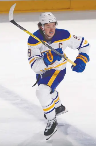  ?? BRUCE BENNETT/GETTY IMAGES FILES ?? Jack Eichel has spent six losing seasons with the Buffalo Sabres and says there has been “a bit of a disconnect” between himself and the organizati­on following his injury this year.