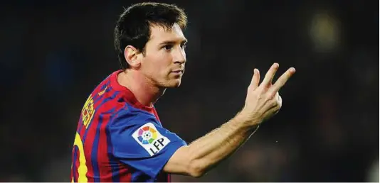  ??  ?? Make it three: Lionel Messi will start as strong favourite to retain the Ballon d’or in Zurich today. — AP