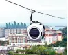  ?? CONTRIBUTE­D PHOTO ?? Photo shows Singapore Cable Car’s SkyOrb Cabin rising for the first time on March 15, 2024.