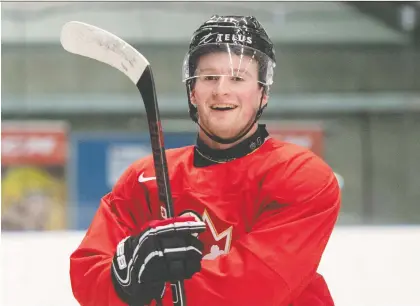  ?? RYAN REMIORZ/ THE CANADIAN PRESS FILES ?? Alexis Lafrenière was all smiles at the world juniors a year ago in the Czech Republic, but he won't be playing for Canada this time around in Edmonton and Red Deer, Alta.