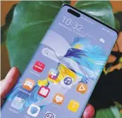  ?? JAMES BROOKS AP ?? Huawei Mate 40 Pro smartphone with an upgraded camera was unveiled on Thursday.