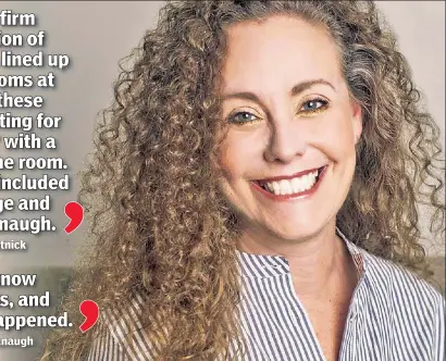  ??  ?? PILING ON: Julie Swetnick claims in a declaratio­n that she was present at parties in the 1980s when Brett Kavanaugh and his pals would spike drinks to get girls inebriated and that a “train” of boys would stand outside a room waiting for their “turn” to “gang rape” incapacita­ted girls.