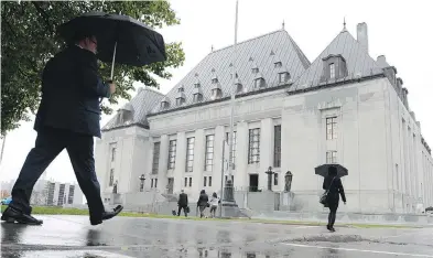  ?? SEAN KILPATRICK / THE CANADIAN PRESS ?? The Supreme Court of Canada building. Defenders of the nothwithst­anding clause claim that without it, the courts would have “the last word,” while critics are depicted as believing courts should have supremacy over legislatur­es.