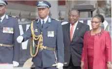  ?? — Reuters ?? South African President Cyril Ramaphosa with Thandi Modise, former speaker of the National Assembly.