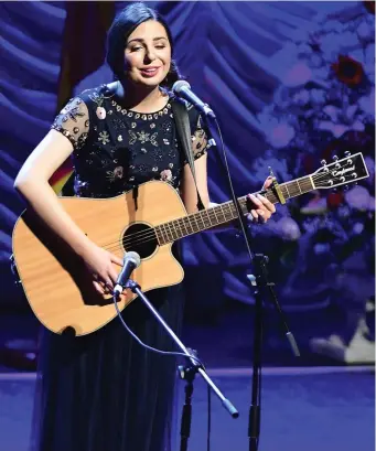  ??  ?? Kanturk’s Muireann Vaughan performing at the All Ireland Senior Scór Finals in Castlebar. Picture John Tarrant