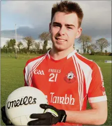  ??  ?? Dromtariff­e footballer Mark O’Connor is looking ahead to the Munster JAFC semi-final against Mount Sion.