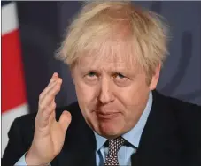  ??  ?? Boris Johnson hailed the deal struck with the EU as a ‘new beginning’