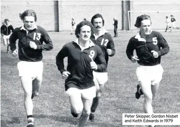  ??  ?? Peter Skipper, Gordon Nisbet and Keith Edwards in 1979