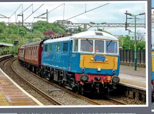  ??  ?? Returning to main line action following the easing of coronaviru­s restrictio­ns, 86259 passes through Berkhamste­d station on May 22, 2021, running late due to the failure of the locomotive bringing the empty coaching stock into Euston. To make up time the 86 would run all the way through to Carlisle and then run light engine in front of the charter back to Carnforth. Noel Slack