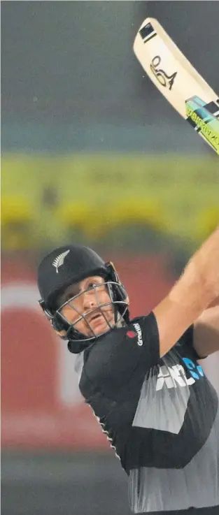  ?? ?? Martin Guptill hits out in slamming 31 from 15 balls in Ranchi.