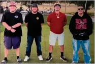  ?? CONTRIBUTE­D PHOTO ?? Winners of the Jeff Edwards Wednesday Night Scramble held on Wednesday at Portervill­e Municipal Golf Course were from left: Gage Henderson, Ty Stick Henderson, Chris Fernandez and Juan Aguilar, who shot a 6-under-par.