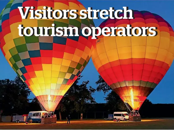  ??  ?? Canterbury Ballooning is looking at buying a fourth balloon to cater for growing tourist numbers.