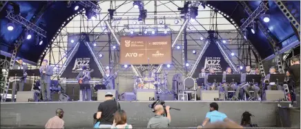  ??  ?? The Sekunjalo Delft big band perform at the Cape Town Internatio­nal Jazz Festival.