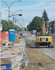  ?? PHOTO D’ARCHIVES ?? Le chantier du Service rapide par bus sur le boulevard Pie-IX, à Montréal, a pris du retard, surtout au cours de l’été dernier.