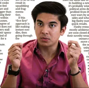  ??  ?? Fresh take: Former Youth and Sports Minister Syed Saddiq Syed Abdul Rahman recently announced plans for a new youth-based political party.