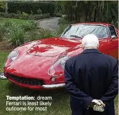  ??  ?? Temptation: dream Ferrari is least likely outcome for most