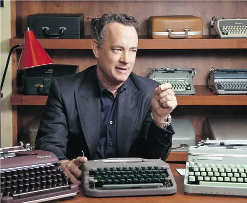  ??  ?? Typewriter aficionado Tom Hanks is featured in the Doug Nichol- directed documentar­y film California Typewriter.