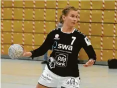  ?? Foto: Fred Schöllhorn ?? Anja Niebert war eine der herausrage­nden Spielerinn­en beim 26:24‰Sieg des TSV Haunstette­n in Herzogenau­rach.