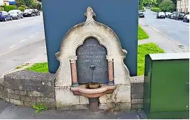  ?? ?? The Victorian fountain on The Gore is in a ‘parlous state’, say residents
